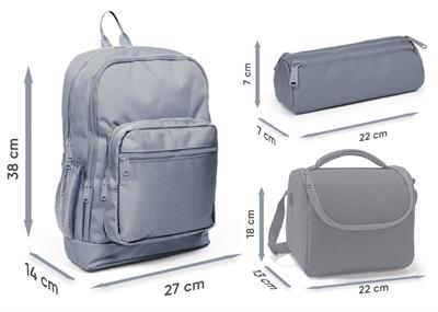 Coral High Erkek Çocuk Çok Renkli Çizgi Desenli Üçlü İlkokul Okul Çanta Seti SETYGN33212A