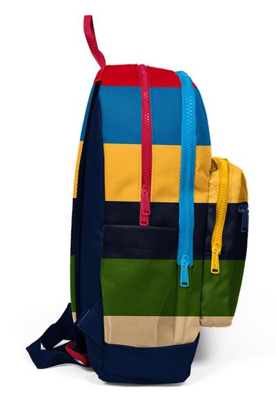 Coral High Erkek Çocuk Çok Renkli Çizgi Desenli İlkokul Sırt Çantası (Dört Bölme) 33212