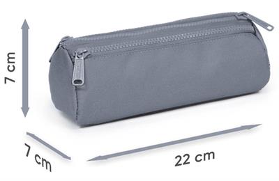 Coral High Erkek Çocuk Dinazor ve İş Makinesi Baskılı Mavi/Turuncu Kalem Çantası - Üç Bölmeli 22149