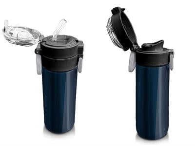 Coral High Çelik Matara Termos/Suluk 31998 - 500ml, Erkek Çocuk - Lacivert Turuncu Çizgili