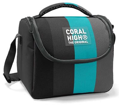 Coral High Erkek Çocuk İlkokul Beslenme Çantası, Siyah Turkuaz Çizgili, Isı Yalıtımlı 22796