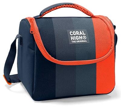 Coral High Erkek Çocuk İlkokul Beslenme Çantası, Siyah Turuncu Renkli Çizgili, Isı Yalıtımlı 11798