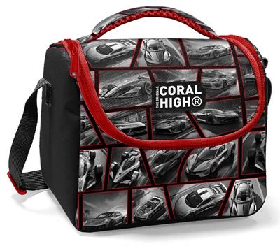 Coral High Erkek Çocuk İlkokul Beslenme Çantası, Siyah Kırmızı Araba, Isı Yalıtımlı 12790