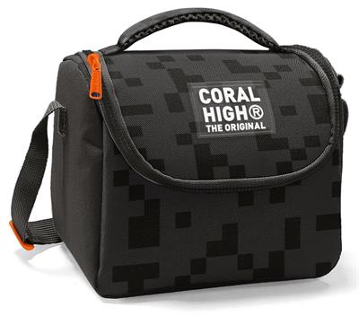 Coral High Erkek Çocuk İlkokul Beslenme Çantası, Siyah Blok Desenli, Isı Yalıtımlı 22794