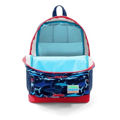 Coral High Erkek Çocuk İlkokul Okul Sırt Çantası ve Beslenme Çanta Seti - Lacivert Köpekbalığı