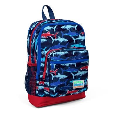 Coral High Erkek Çocuk İlkokul Okul Sırt Çantası ve Beslenme Çanta Seti - Lacivert Köpekbalığı