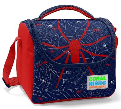 Coral High Erkek Çocuk İlkokul Okul Sırt Çantası ve Beslenme Çanta Seti - Lacivert Kırmızı Örümcek