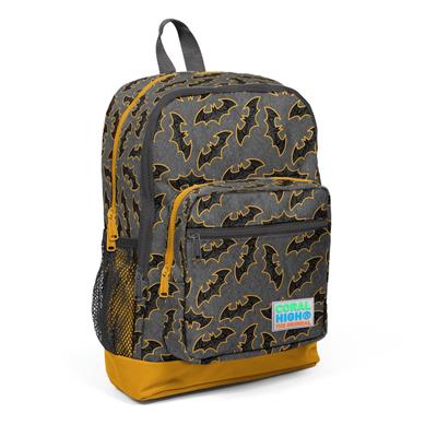 Coral High Erkek Çocuk İlkokul Okul Sırt Çantası ve Beslenme Çanta Seti - Gri Hardal Yarasa