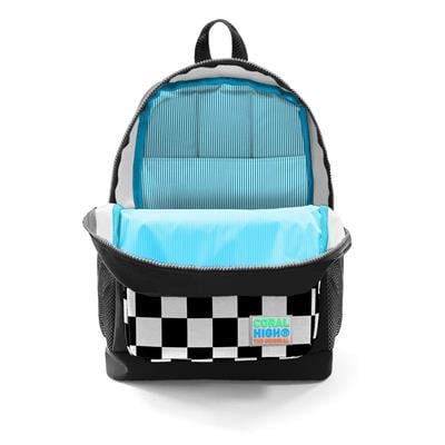 Coral High Erkek Çocuk İlkokul Okul Sırt Çantası ve Beslenme Çanta Seti - Siyah Damalı