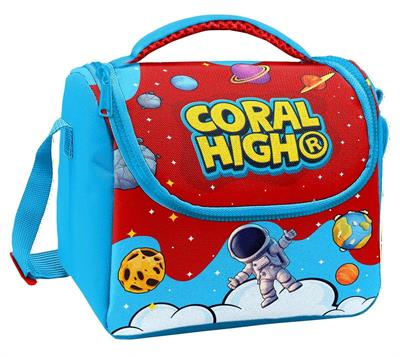 Coral High Erkek Çocuk Kırmızı Mavi Astronot Baskılı Isı Yalıtımlı Beslenme Çantası 37145
