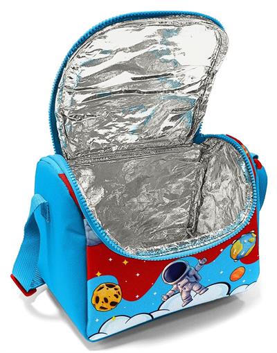 Coral High Erkek Çocuk Kırmızı Mavi Astronot Baskılı Isı Yalıtımlı Beslenme Çantası 37145