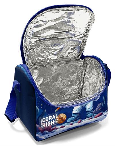 Coral High Erkek Çocuk Lacivert Beyaz Astronot Baskılı Isı Yalıtımlı Beslenme Çantası 37152