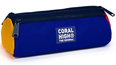 Coral High Erkek Çocuk Lacivert Çizgi Desenli Üç Gözlü Okul Kalem Çantası 31022
