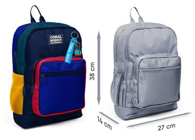 Coral High Erkek Çocuk Lacivert Çizgi Desenli İlkokul Sırt Çantası (Dört Bölme) 33222