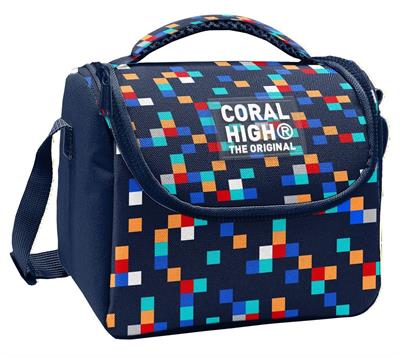 Coral High Erkek Çocuk Lacivert Çok Renli Geometrik Desenler Isı Yalıtımlı Beslenme Çantası 37135