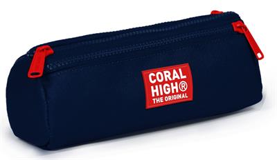 Coral High Erkek Çocuk Lacivert Kırmızı Little Dude Baskılı Üç Gözlü Okul Kalem Çantası 31019