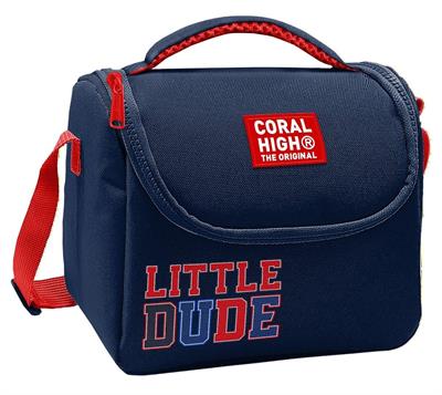 Coral High Erkek Çocuk Lacivert Kırmızı Little Dude Baskılı Isı Yalıtımlı Beslenme Çantası 37119