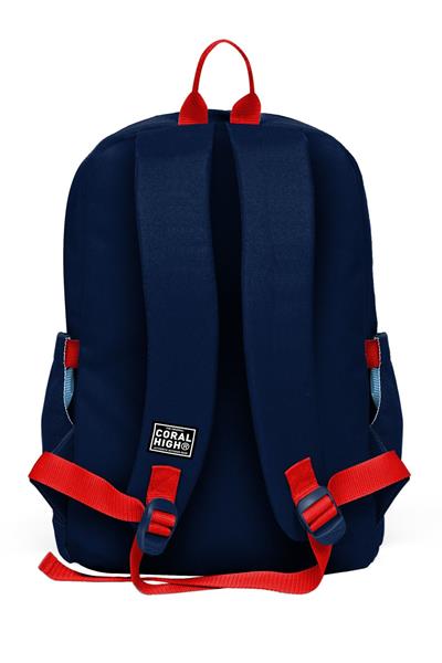 Coral High Erkek Çocuk Lacivert Kırmızı Little Dude Baskılı İlkokul Sırt Çantası (Dört Bölme) 33219