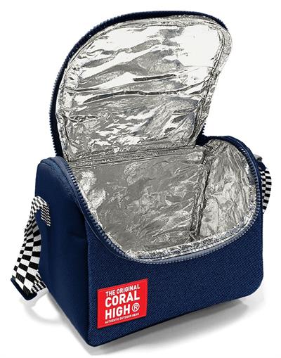 Coral High Erkek Çocuk Lacivert Siyah Beyaz Dama Desenli Isı Yalıtımlı Beslenme Çantası 37134