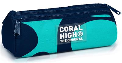 Coral High Erkek Çocuk Lacivert Turkuaz Üç Bölmeli Okul Kalem Çantası 11186
