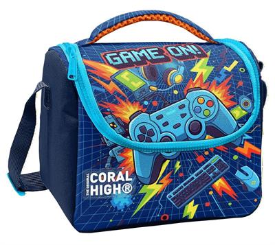 Coral High Erkek Çocuk Lacivert Turuncu Joystick Baskılı Isı Yalıtımlı Beslenme Çantası 37151