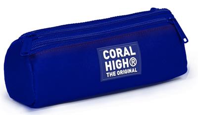 Coral High Erkek Çocuk Mavi Çok Renkli Kamuflaj Desenli Üç Gözlü Okul Kalem Çantası 31039