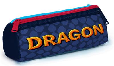 Coral High Erkek Çocuk Mavi Sarı Dragon Desenli Üç Gözlü Okul Kalem Çantası 31013