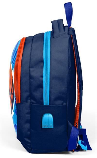 Coral High Erkek Çocuk Okul Çantası ve Beslenme Çantası Seti - Mavi Kırmızı Basketbol
