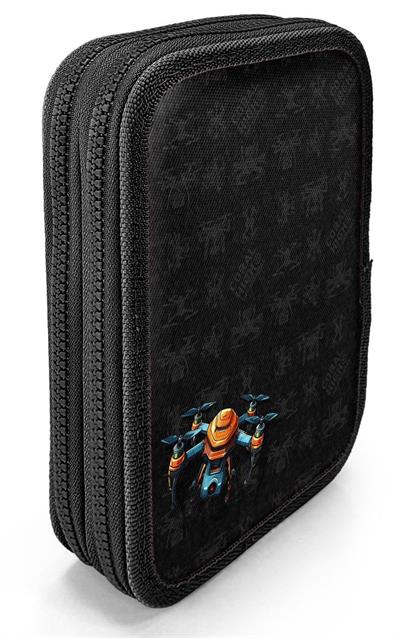 Coral High Erkek Çocuk Organizer Kalemlik/Kalem Çantası - Drone Pilotu Siyah 11158