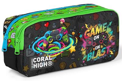 Coral High Erkek Çocuk Oyun Baskılı İki Bölmeli Kalem Çantası/Kalemlik 31058