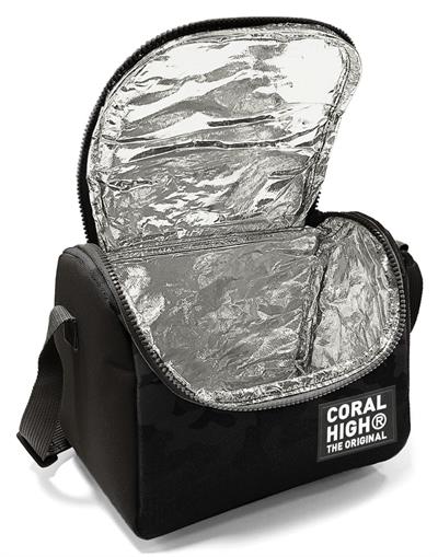Coral High Erkek Çocuk Siyah Gri Kamuflaj Desenli Isı Yalıtımlı Beslenme Çantası 37138