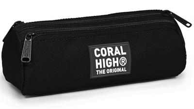 Coral High Erkek Çocuk Siyah Gri Üç Gözlü Okul Kalem Çantası 31040