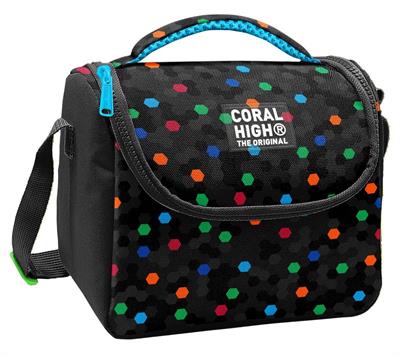 Coral High Erkek Çocuk Siyah Petek Desenli Isı Yalıtımlı Beslenme Çantası 37110
