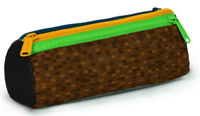 Coral High Erkek Çocuk Siyah Yeşil Kahverengi Craft Desenli Üç Gözlü Okul Kalem Çantası 31016
