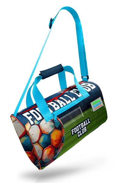 Coral High Erkek Çocuk Spor ve Seyahat Çantası - Lacivert Yeşil Futbol Desenli - 27525