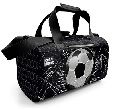 Coral High Erkek Çocuk Spor ve Seyahat Çantası - Siyah Beyaz Futbol Desenli - 27539