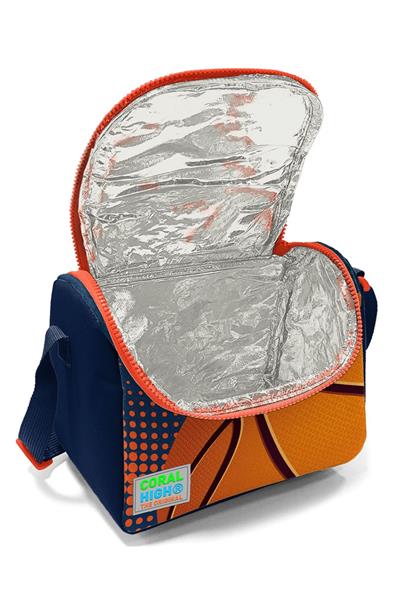 Coral High Erkek Çocuk Üçlü İlkokul Okul Çanta Seti - Turuncu Lacivert Basketbol