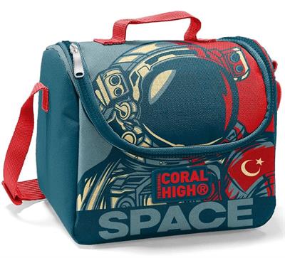 Coral High Erkek Lacivert Astronot Okul Sırt Çantası ve Beslenme Çantası