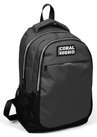 Coral High Gri Siyah İlkokul Ortaokul Sırt Çantası