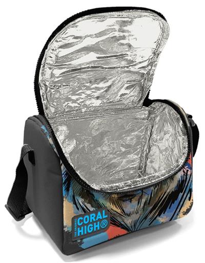 Coral High Gri Siyah Kurt Erkek Çocuk Beslenme Çantası Seti