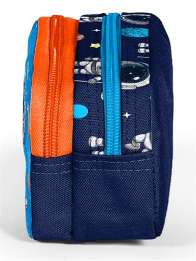 Coral High İki Bölmeli Erkek Çocuk Lacivert Mavi Astronot Kalem Çantası Kalemlik