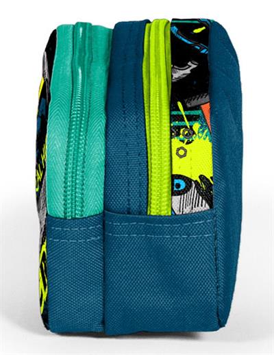 Coral High İki Bölmeli Erkek Çocuk Nefti Duvar Yazıları Kalem Çantası Kalemlik