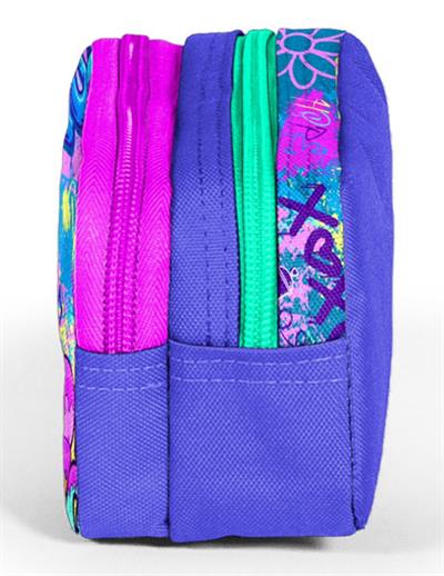 Coral High İki Bölmeli Kız Çocuk Lavanta Grafiti Kalem Çantası Kalemlik
