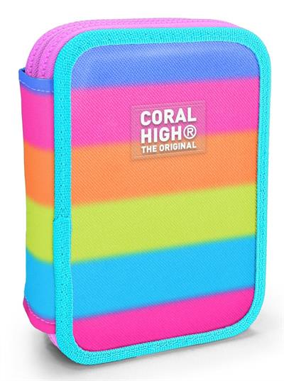 Coral High İki Karlı Organizer Kalemlik - Pembe Turuncu Renk Geçişli, Kız Çocuk/Kadın, Pembe Turuncu Renk Geçişli 11140