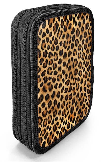 Coral High İki Katlı Düzenleyici Kalem Kutusu - Kahverengi Leopar, Kız Çocuk/Kadın, Kahverengi Leopar 11147