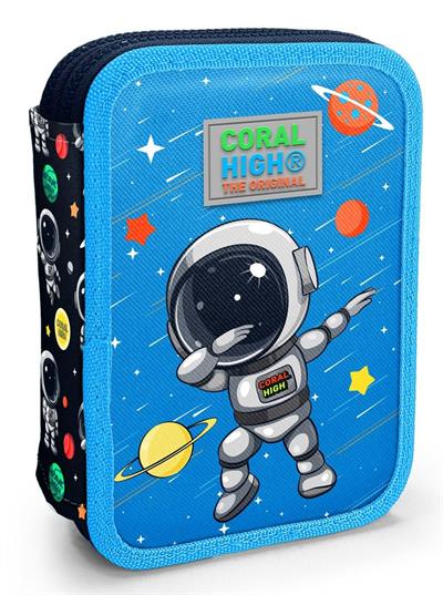 Coral High İki Katlı Düzenleyici Kalem Kutusu - Mavi Astronot, Erkek Çocuk, Mavi Astronot 11149
