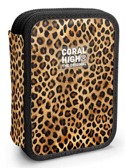 Coral High İki Katlı Düzenleyici Kalem Kutusu - Kahverengi Leopar, Kız Çocuk/Kadın, Kahverengi Leopar 11147