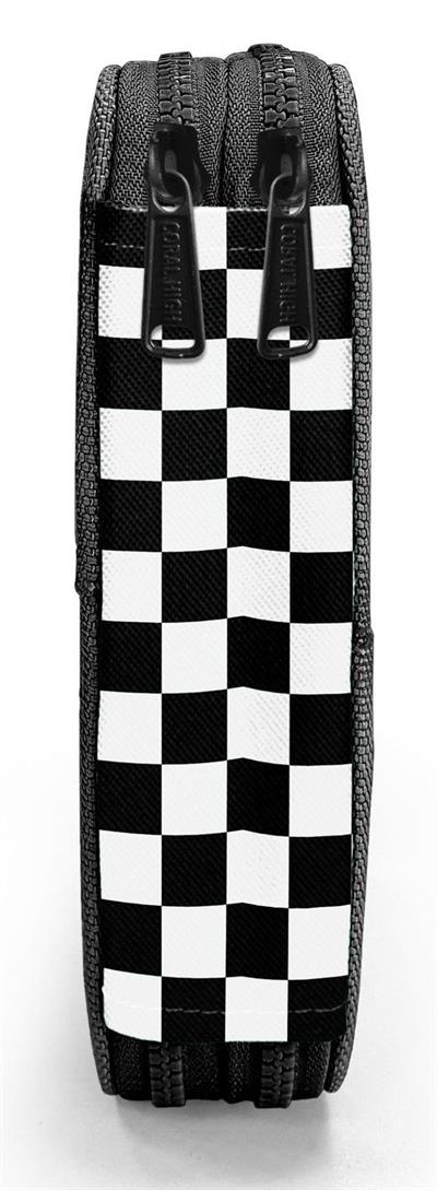 Coral High İki Katlı Düzenleyici Kalem Kutusu - Siyah Beyaz Damalı, Kız Çocuk/Kadın, Siyah Beyaz Damalı 11146