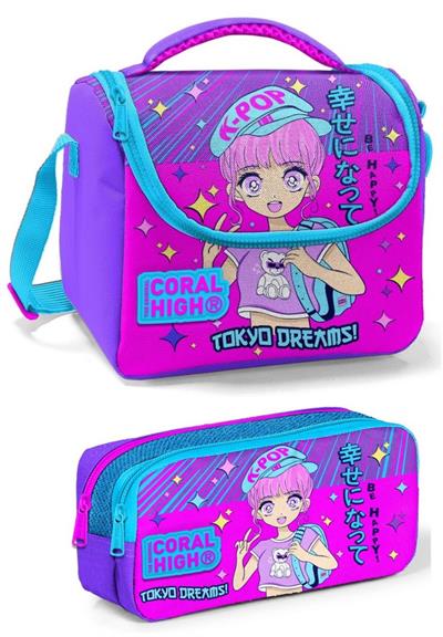Coral High İlkokul Çanta Takımı Lavanta K-Pop Okul Çantası Seti - Kız Çocuk