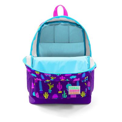 Coral High İlkokul Çantası ve Beslenme Seti Mor Kaktüs - Kız Çocuk